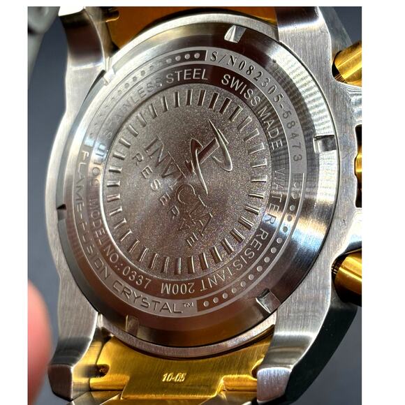 Invicta 0337 Reserve Arsenal Swiss Made Chronograph 56mm Two Tone Men\'s Watch main image 10
